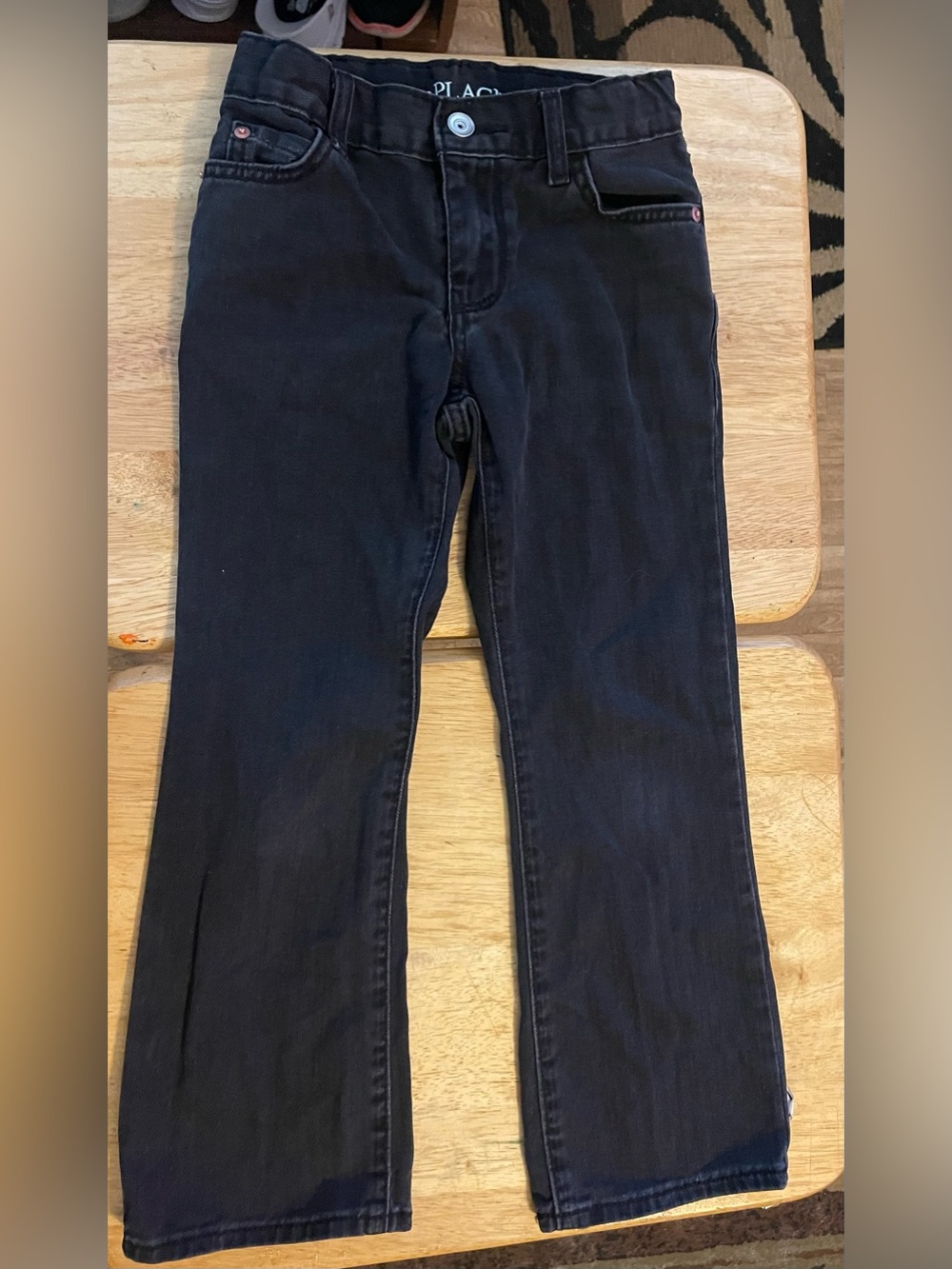 Children's Place black denim jeans.Boot Cut -Size 7